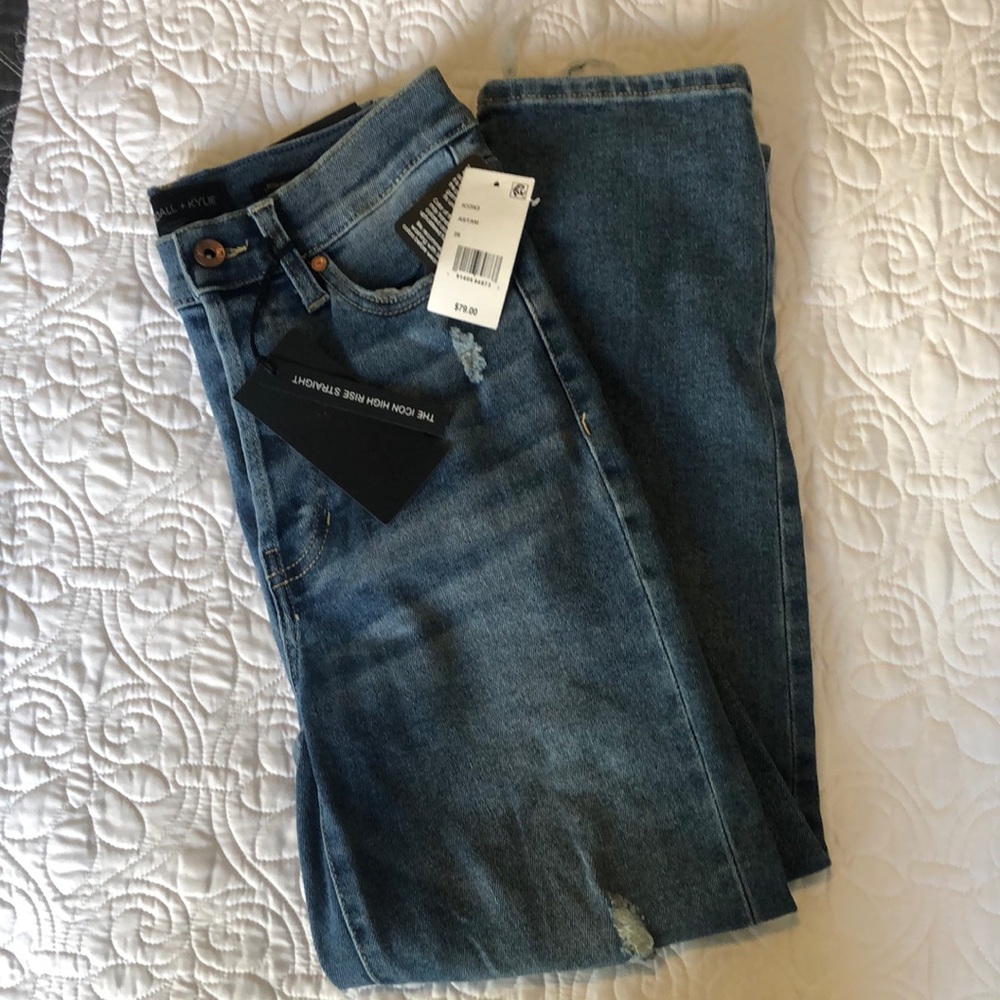 Kendall + Kylie Icon High Rise Straight Jeans